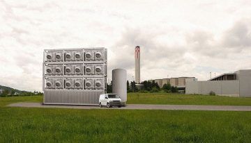 Inventive system extracts CO2 out of the air for greenhouse horticulture