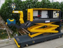 First demonstration of new sweet pepper harvesting robot in the greenhouse