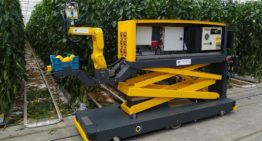 First demonstration of new sweet pepper harvesting robot in the greenhouse