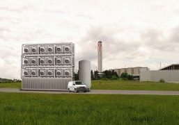 The Swiss start-up Climeworks is developing a system that extracts CO2 out of the air for greenhouse horticulture purposes.